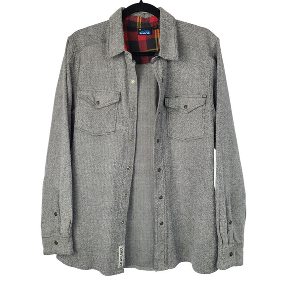 KAVU Men's Oden Shirt Jacket in Black Smoke Size Medium - Picture 1 of 7